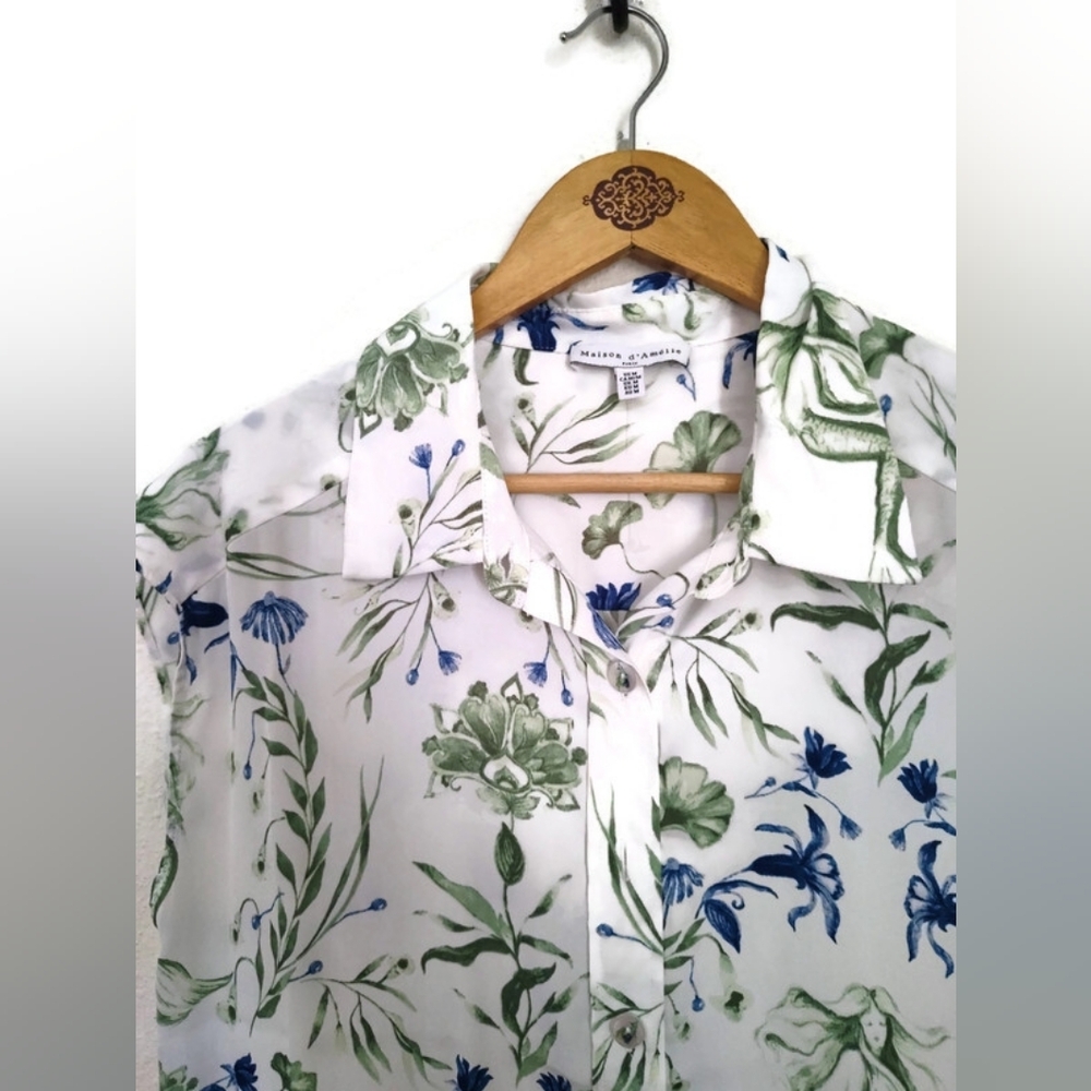 Maison De Amelie Lovely Cottage Core Garden Feminine Mermaid Blouse Size M